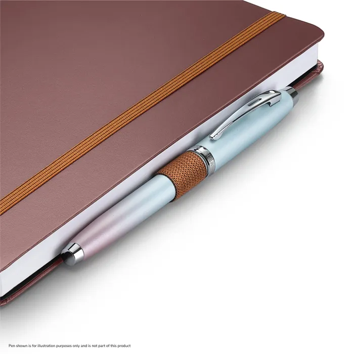 Sheaffer Echoes Of Red 90 GSM Hardbound Medium Notebook - Dark Brown