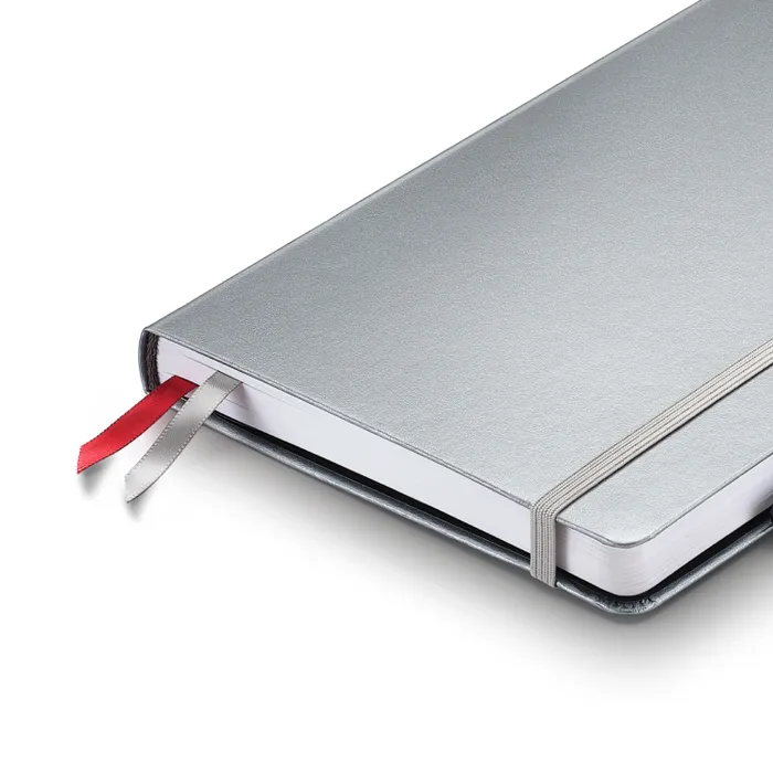 Sheaffer Eternal Shine 90 GSM Hardbound Medium Notebook - Metallic Light Grey