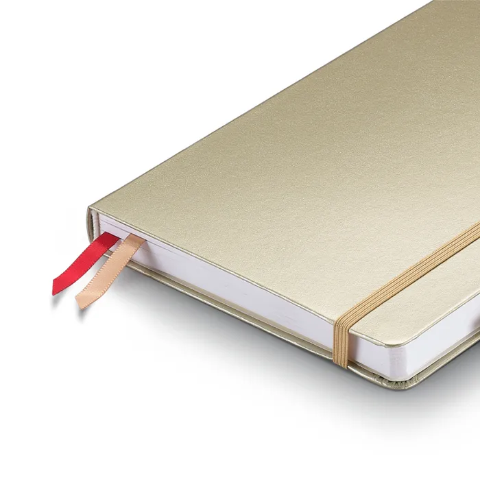 Sheaffer Eternal Shine 90 GSM Hardbound Medium Notebook - Metallic Champagne Gold