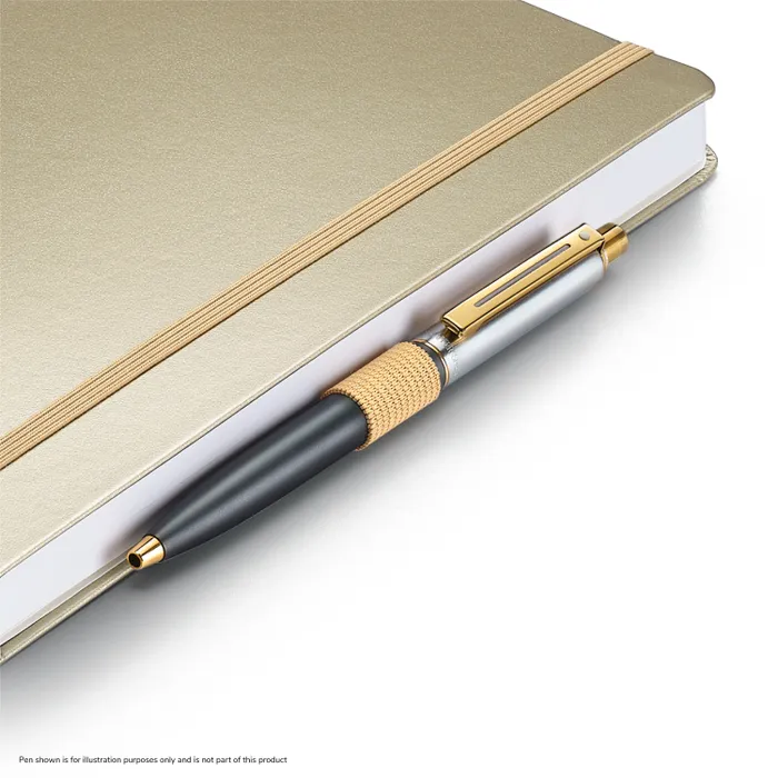 Sheaffer Eternal Shine 90 GSM Hardbound Medium Notebook - Metallic Champagne Gold