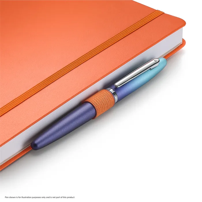 Sheaffer Echoes Of Red 90 GSM Hardbound Medium Notebook - Orange