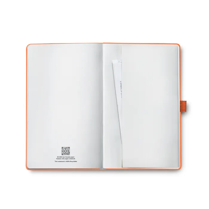 Sheaffer Echoes Of Red 90 GSM Hardbound Medium Notebook - Orange
