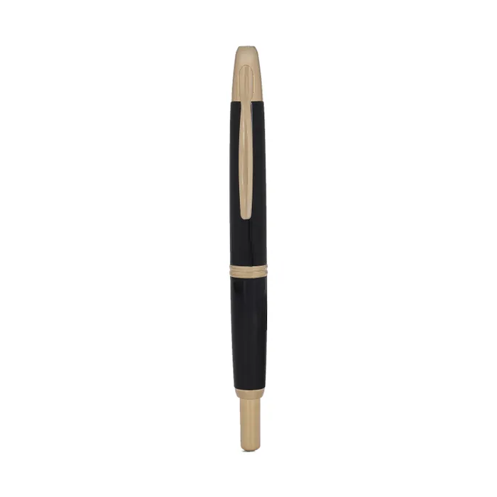 Pilot FC1500 RG Glossy Black Capless Retractable Fountain Pen with Gold Trims-Medium