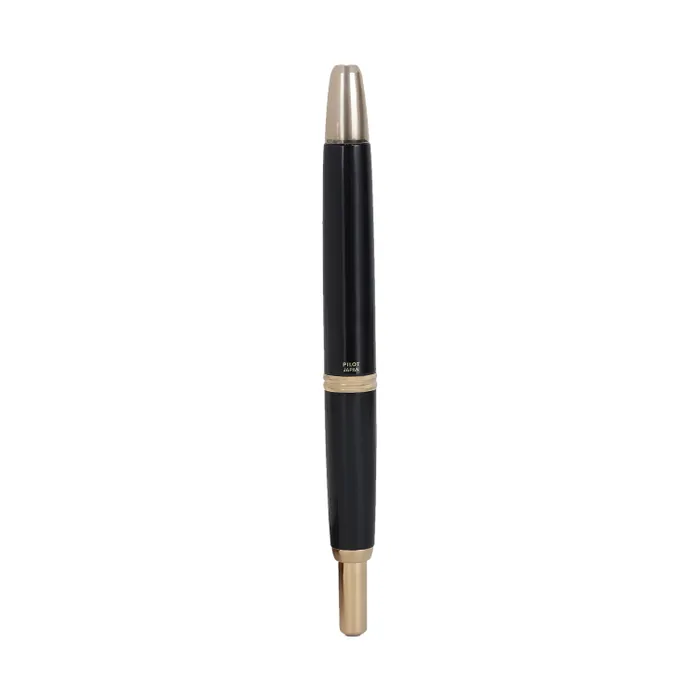 Pilot FC1500 RG Glossy Black Capless Retractable Fountain Pen with Gold Trims-Medium