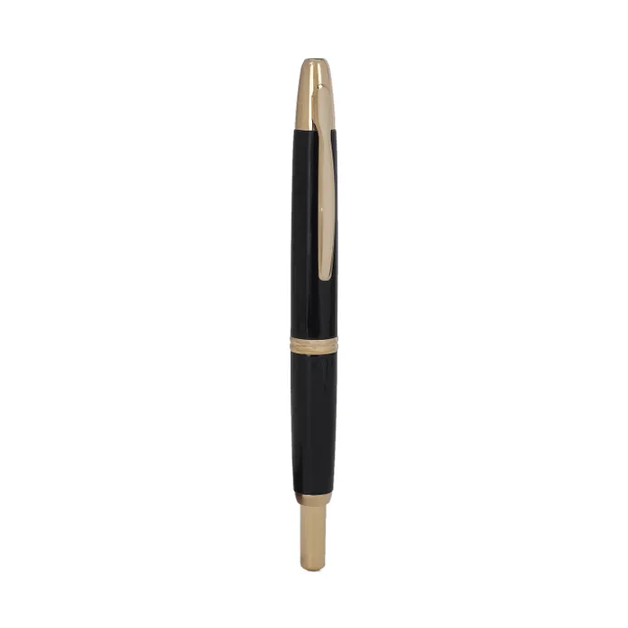 Pilot FC1500 RG Glossy Black Capless Retractable Fountain Pen with Gold Trims-Medium