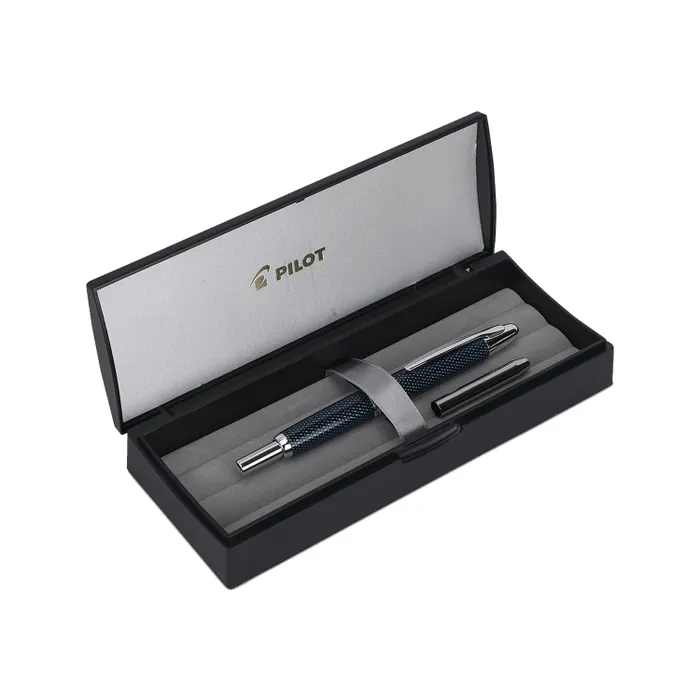 Pilot 2082 Kasuri Blue Capless Retractable Fountain Pen with Rhodium-Plated Trims
