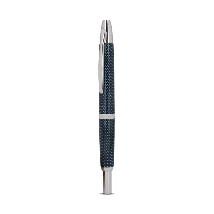Pilot 2082 Kasuri Blue Capless Retractable Fountain Pen with Rhodium-Plated Trims