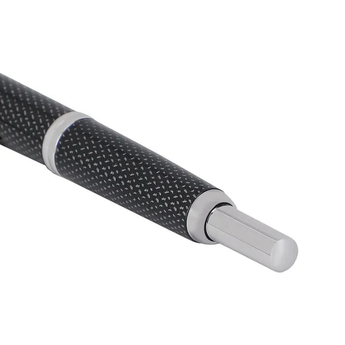 Pilot 2076 Kasuri Black Capless Retractable Fountain Pen with Rhodium-Plated Trims