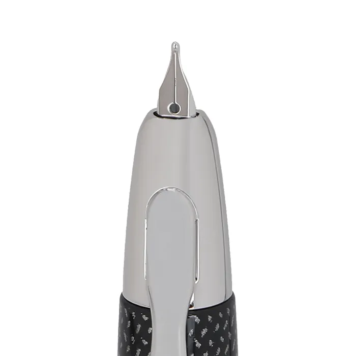 Pilot 2076 Kasuri Black Capless Retractable Fountain Pen with Rhodium-Plated Trims