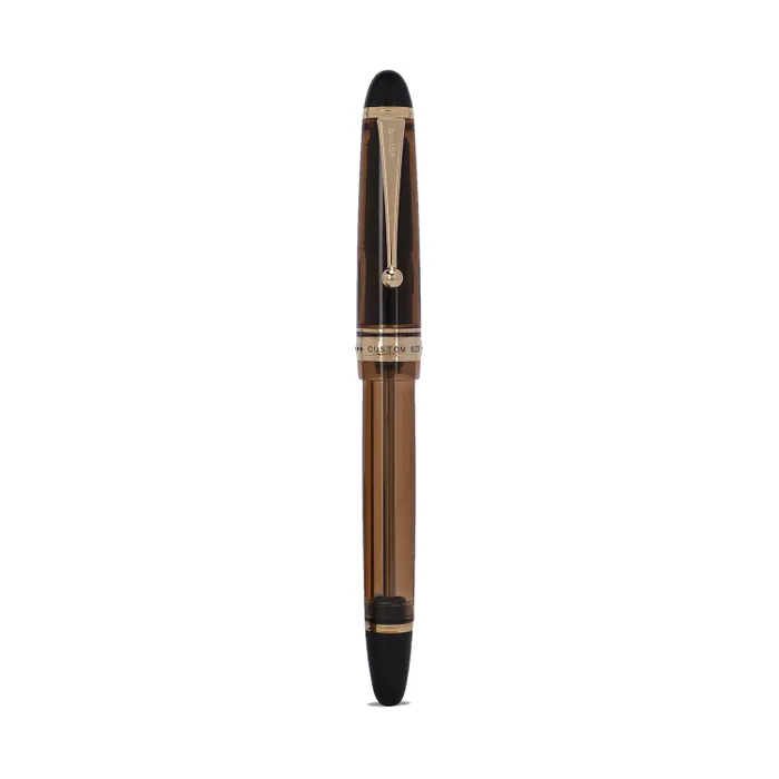Pilot 2199 Custom 823 Brown Fountain Pen with Ink Bottle-Medium