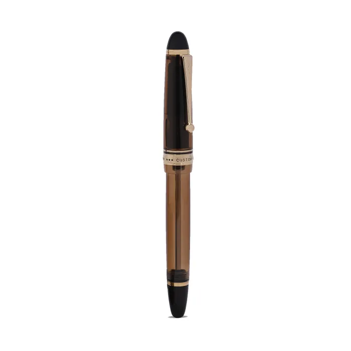 Pilot 2199 Custom 823 Brown Fountain Pen with Ink Bottle-Medium