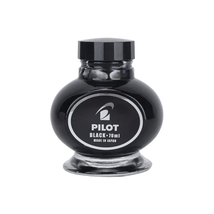Pilot 2196 Custom 823 Black Fountain Pen with Ink Bottle-Medium