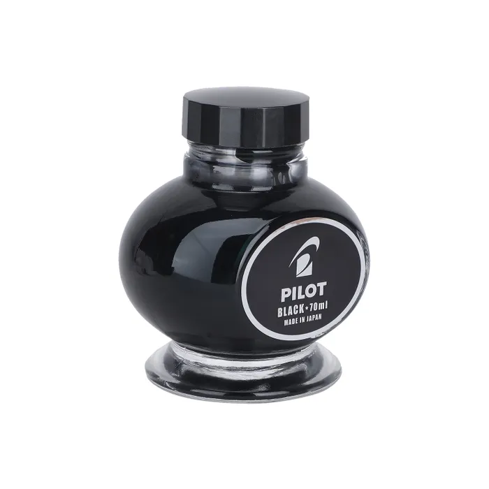 Pilot 2196 Custom 823 Black Fountain Pen with Ink Bottle-Medium