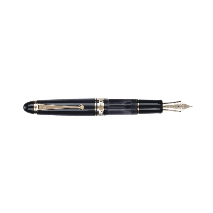 Pilot 2196 Custom 823 Black Fountain Pen with Ink Bottle-Medium