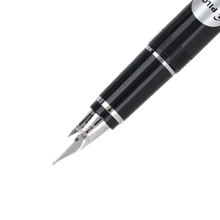 Pilot 2120 Falcon Black with Rhodium-Plated Trims, Soft Fountain Pen-Medium