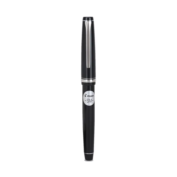 Pilot 2120 Falcon Black with Rhodium-Plated Trims, Soft Fountain Pen-Medium