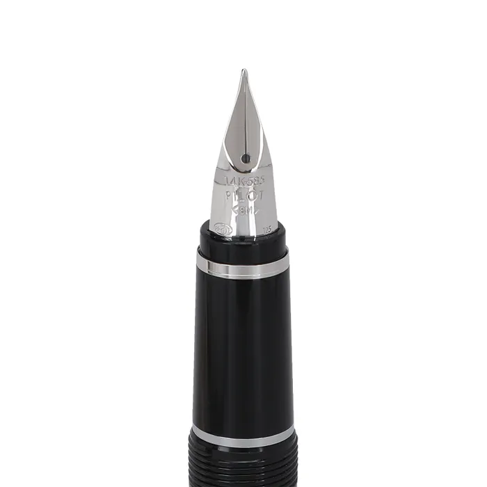 Pilot 2120 Falcon Black with Rhodium-Plated Trims, Soft Fountain Pen-Medium