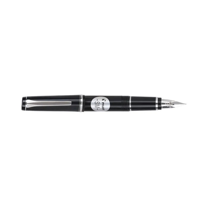 Pilot 2120 Falcon Black with Rhodium-Plated Trims, Soft Fountain Pen-Medium