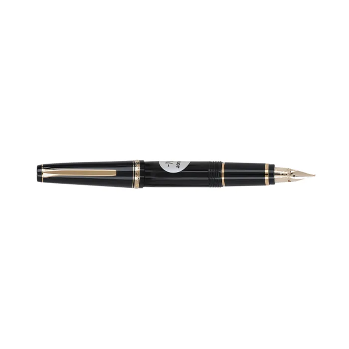 Pilot 2116 Falcon Black & Gold with Rhodium-Plated Trims Fountain Pen-Medium