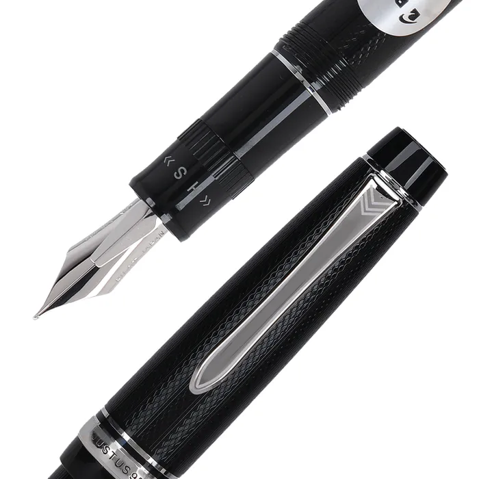 Pilot 2294 Justus 95 Net Black with Silver Trims Fountain Pen-Medium