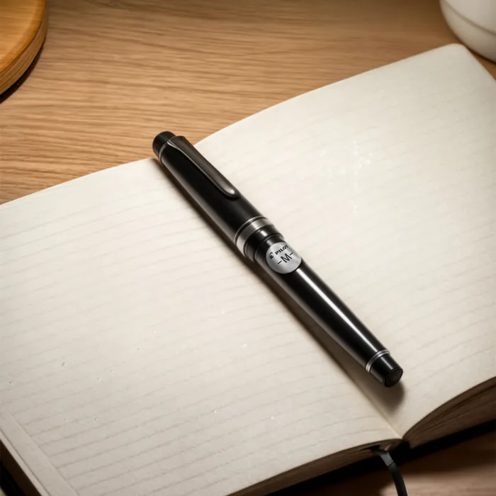 Pilot 2294 Justus 95 Net Black with Silver Trims Fountain Pen-Medium