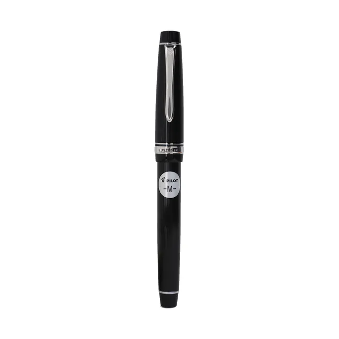 Pilot 2297 Justus 95 Black Stripe Fountain Pen with Silver Trim Fountain Pen-Medium
