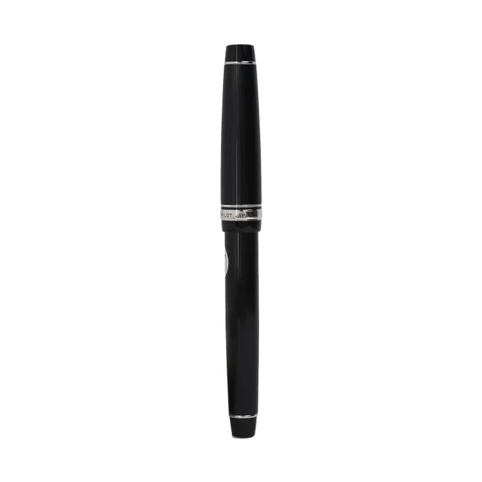 Pilot 2297 Justus 95 Black Stripe Fountain Pen with Silver Trim Fountain Pen-Medium