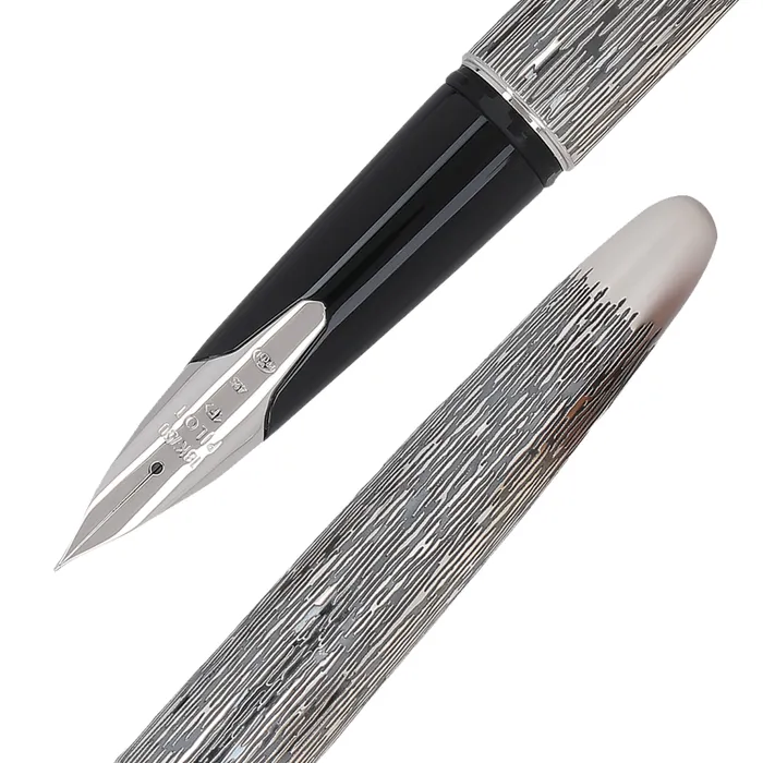 Pilot 2370 Silvern Tsumugi with Rhodium-Plated Trims Fountain Pen-Fine