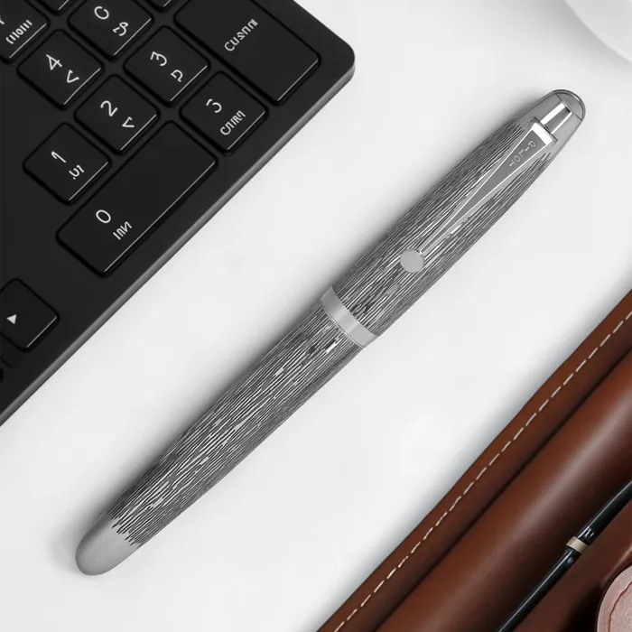 Pilot 2370 Silvern Tsumugi with Rhodium-Plated Trims Fountain Pen-Fine