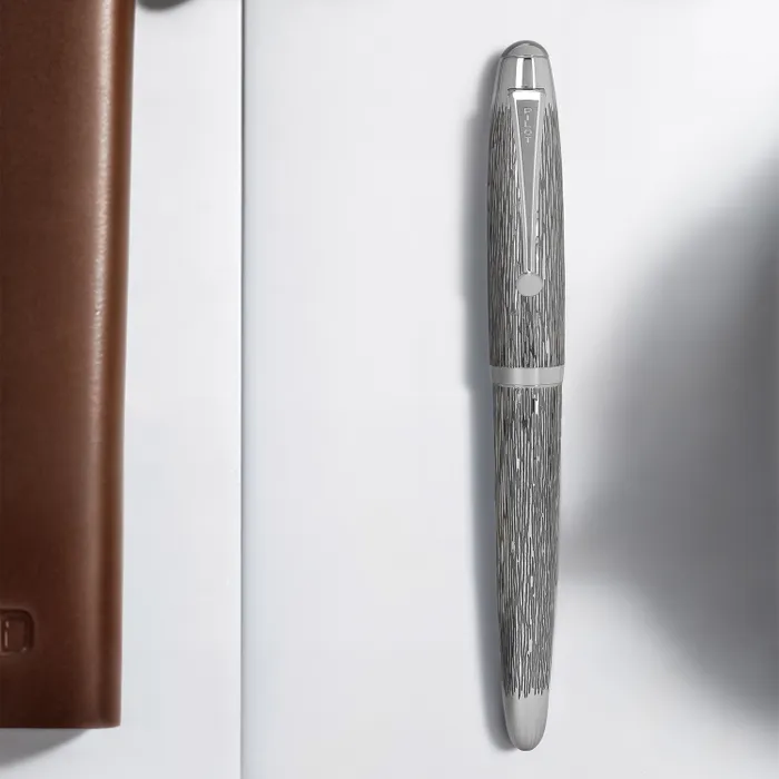 Pilot 2370 Silvern Tsumugi with Rhodium-Plated Trims Fountain Pen-Fine