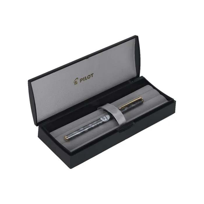 Pilot 2101 Cavalier Black & Grey Fountain Pen-Medium
