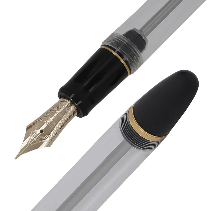 Pilot 2335 Custom 823 Clear Fountain Pen with Ink Bottle-Medium
