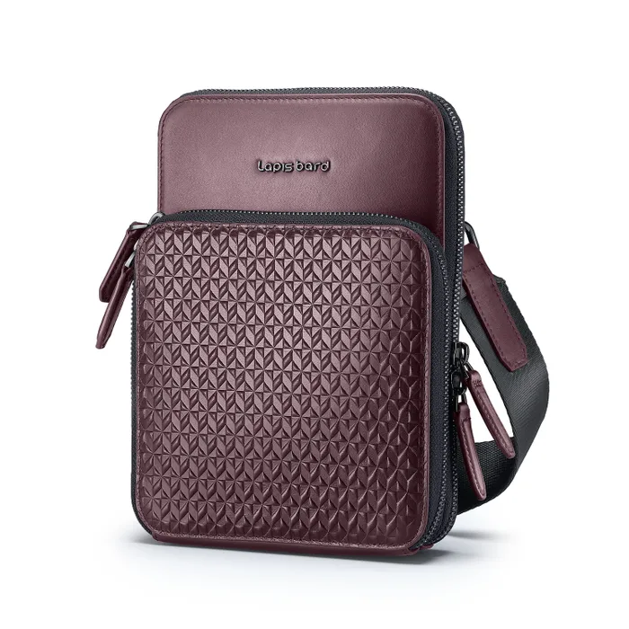 Lapis Bard Enigma Crossbody Travel Bag - Bordeaux