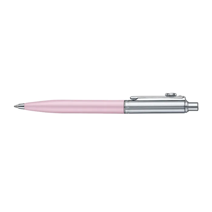 Sheaffer Emily in Paris Sentinel 321 Pink Matte Finish Ballpoint Pen with Chrome Trims and Full-Grain Leather Credit Card Holder Gift Set