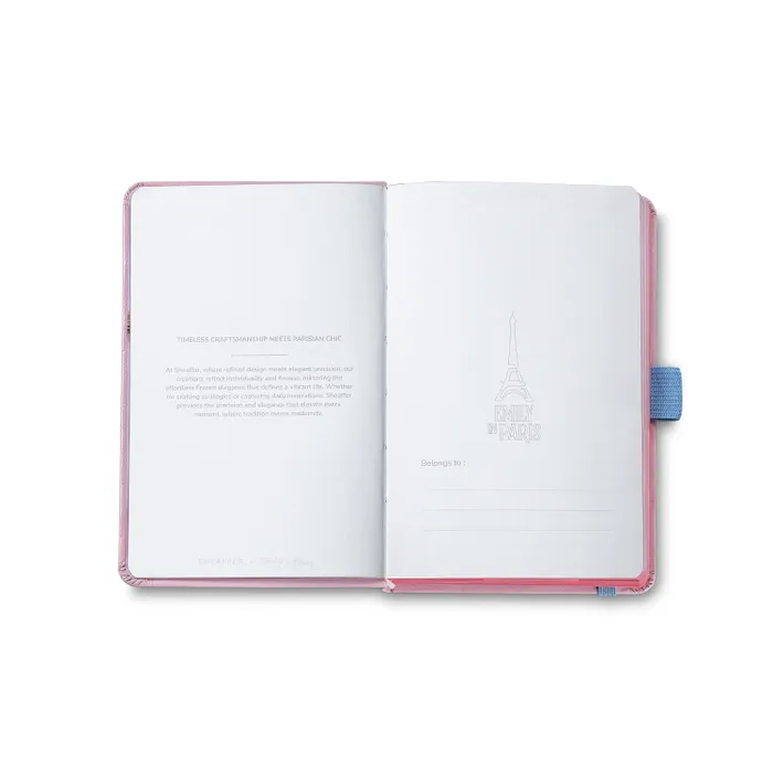 Sheaffer Emily in Paris Sentinel 321 Pink Matte Finish Ballpoint Pen with Chrome Trims and Small Hardbound Notebook Gift Set
