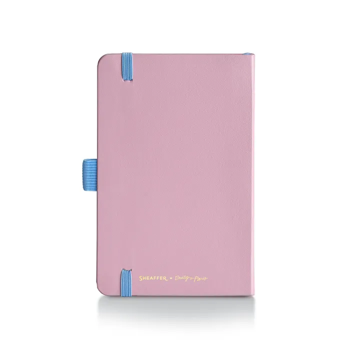 Sheaffer Emily in Paris Prelude Mini 9810 Pastel Pink Ballpoint Pen with Swarovski Crystal and Small Hardbound Notebook Gift Set