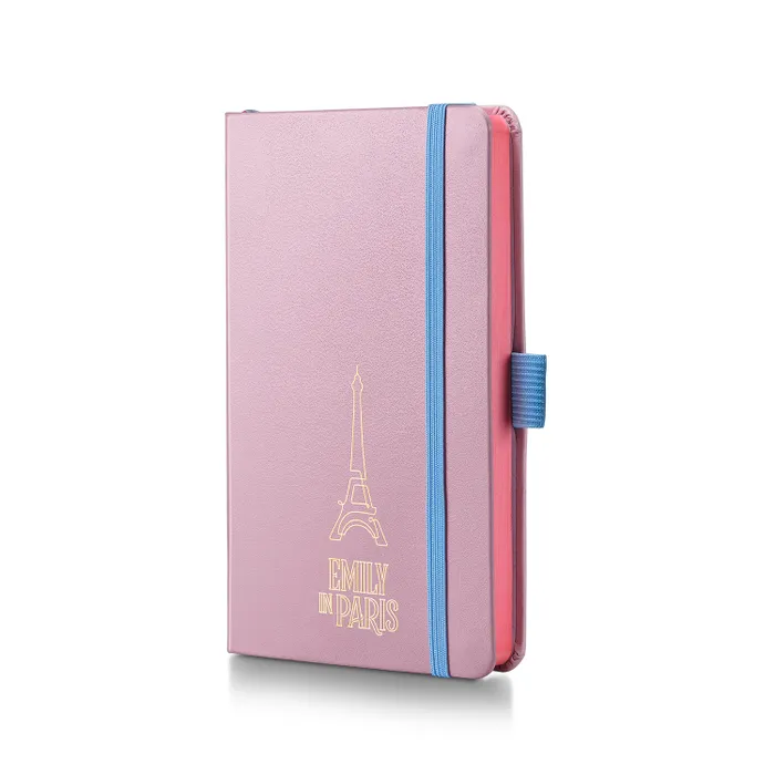 Sheaffer Emily in Paris Prelude Mini 9810 Pastel Pink Ballpoint Pen with Swarovski Crystal and Small Hardbound Notebook Gift Set