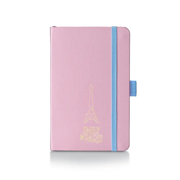 Sheaffer Emily in Paris Prelude Mini 9810 Pastel Pink Ballpoint Pen with Swarovski Crystal and Small Hardbound Notebook Gift Set