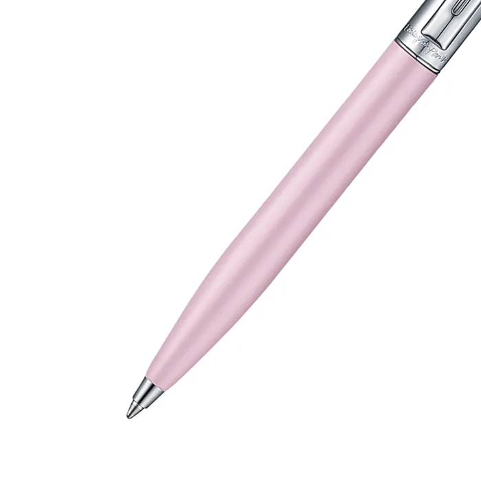 Sheaffer Sentinel Emily in Paris E321 Pink Matte Finish Ballpoint Pen with Chrome-Plated Trims and Bow-Shaped Clip Emblem