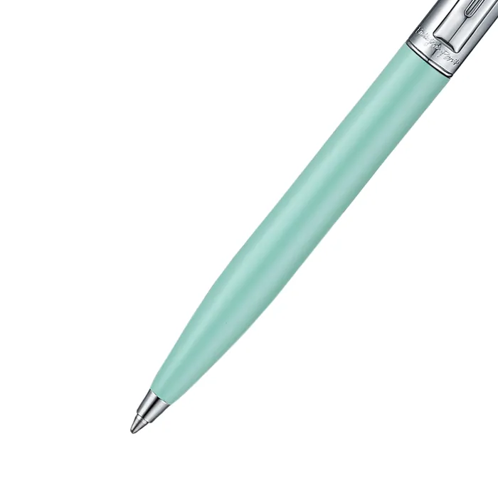 Sheaffer Sentinel Emily in Paris E321 Green Matte Finish Ballpoint Pen with Chrome-Plated Trims and Heart-Shaped Clip Emblem