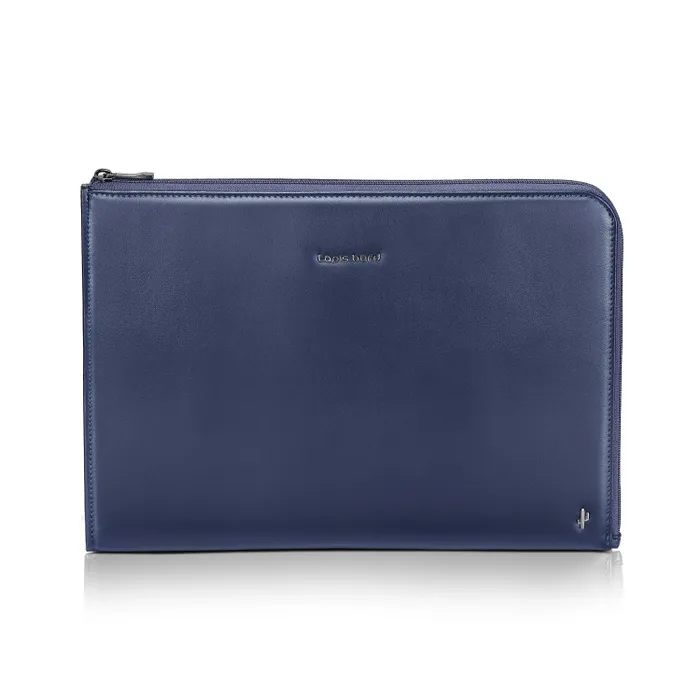 Lapis Bard Crossover Desert Bloom Cactus Leather 14-inch Laptop Sleeve - Blue