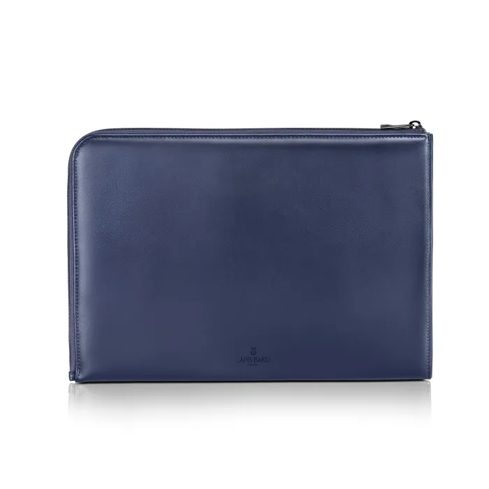Lapis Bard Crossover Desert Bloom Cactus Leather 14-inch Laptop Sleeve - Blue