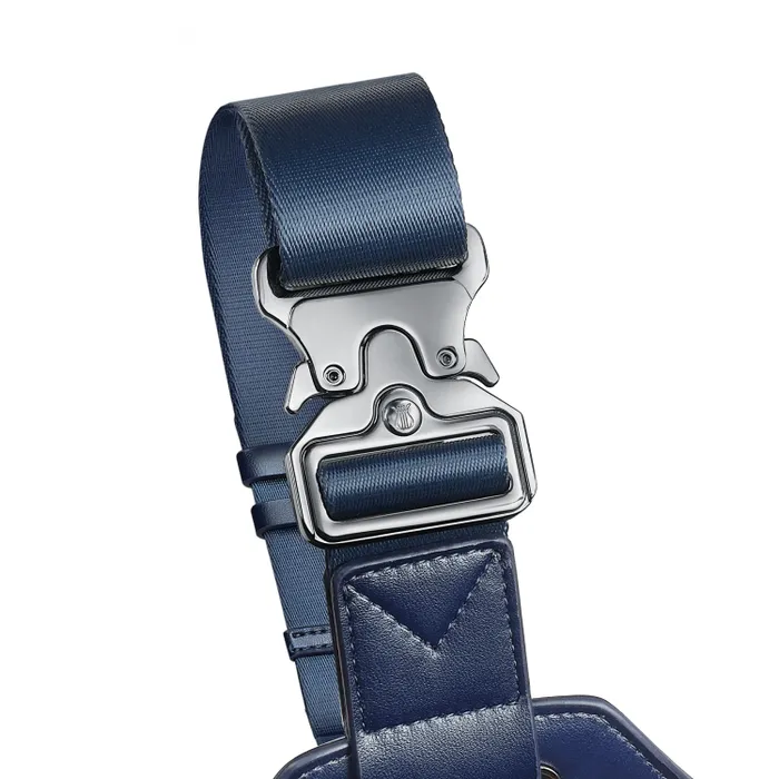 Lapis Bard Crossover Desert Bloom Cactus Leather Crossbody Bag - Blue