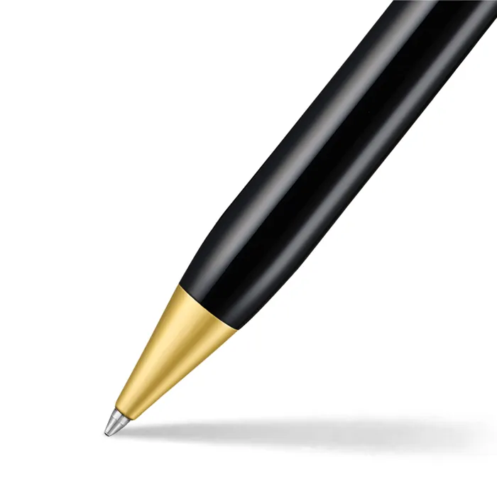 Sheaffer Legacy 9065 Glossy Black and Chrome Bi-color Ballpoint Pen with 14K PVD Gold-Plated, Stainless Steel Trims