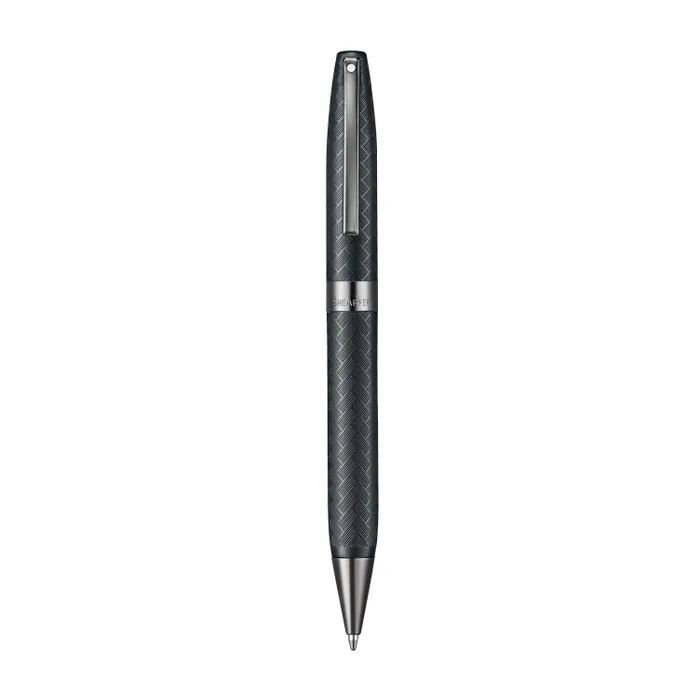 Sheaffer Legacy Chevron 9066 Matte Black Ballpoint Pen with PVD Gunmetal Trims