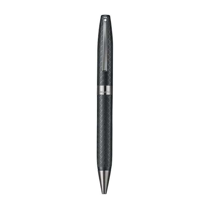 Sheaffer Legacy Chevron 9066 Matte Black Ballpoint Pen with PVD Gunmetal Trims