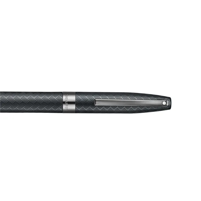 Sheaffer Legacy Chevron 9066 Matte Black Ballpoint Pen with PVD Gunmetal Trims