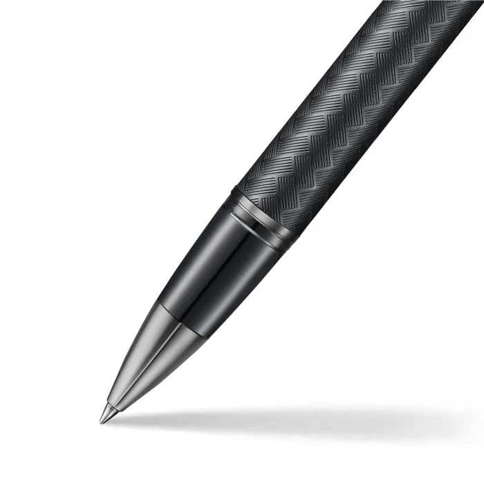 Sheaffer Legacy Chevron 9066 Matte Black Rollerball Pen with PVD Gunmetal Trims