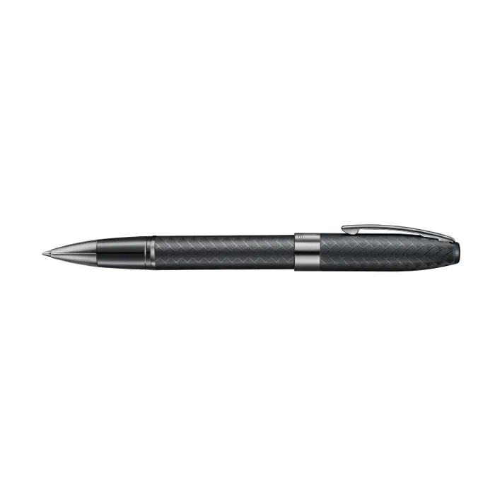 Sheaffer Legacy Chevron 9066 Matte Black Rollerball Pen with PVD Gunmetal Trims