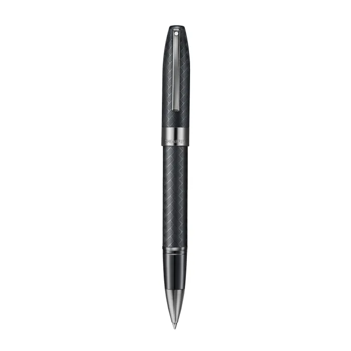 Sheaffer Legacy Chevron 9066 Matte Black Rollerball Pen with PVD Gunmetal Trims